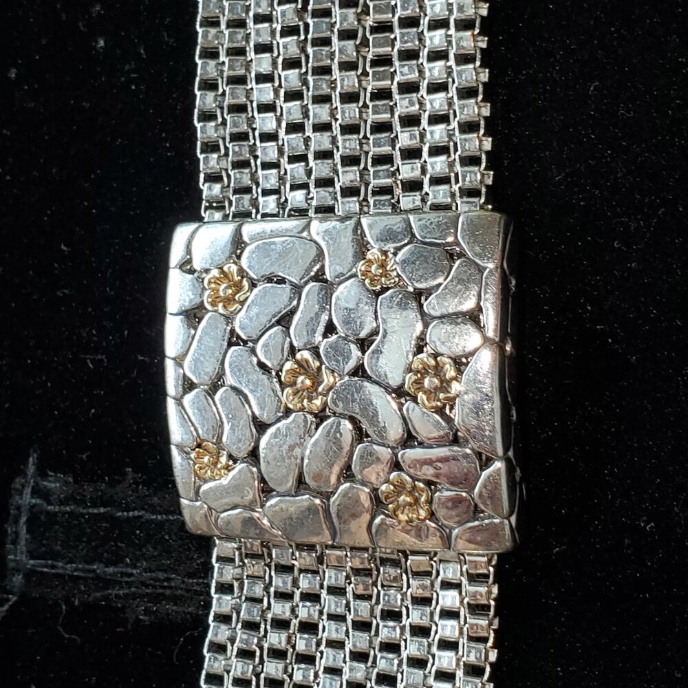 SILVER COLOR MULTI CHAIN BRACELET - Picture 4 of 5